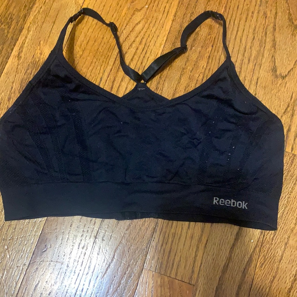 black reebok sports bra